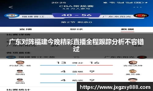 广东对阵福建今晚精彩直播全程跟踪分析不容错过