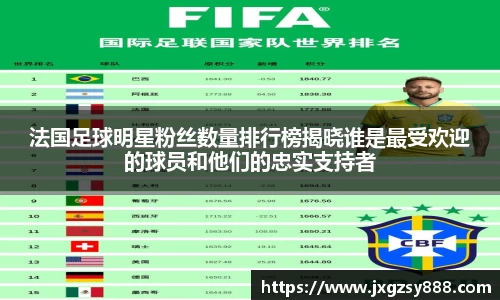 法国足球明星粉丝数量排行榜揭晓谁是最受欢迎的球员和他们的忠实支持者